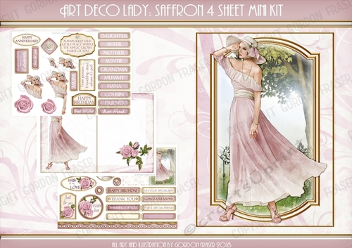 Art Deco Lady Saffron Light Pink Mini Kit
