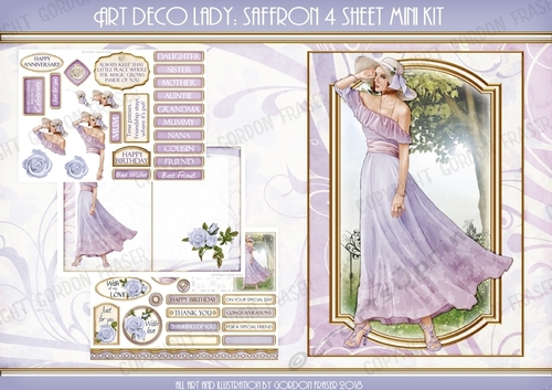 Art Deco Lady Saffron Lilac Mini Kit