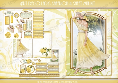Art Deco Lady Saffron Yellow Mini Kit