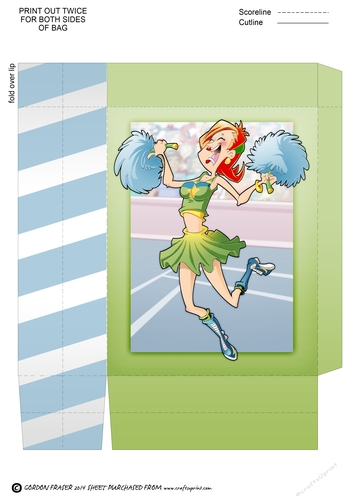 Cheerleader Dudess (Green) Mini Gift Bag
