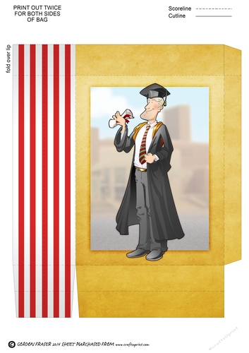 Graduation Dude Blonde Mini Gift Bag