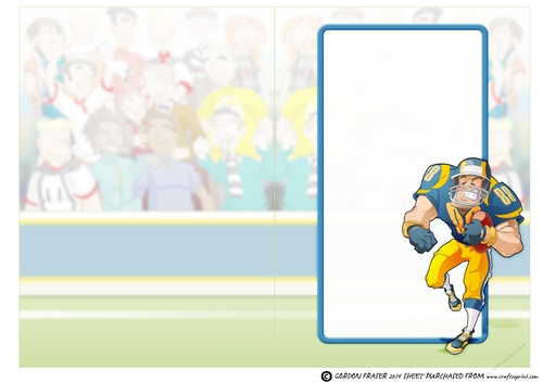 American Football Dude (Blue and Yellow) Insert