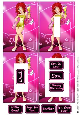 Drag Queen Dude Inverted Pyramid.