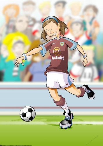 Football Dudess (Blue and Maroon) A4