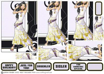 White and Gold Girl Pyramid.
