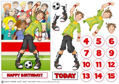 Football Dude Green and Black Kit Age.