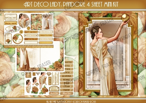 Art Deco Pandore 4 Sheet Mini Kit Gold