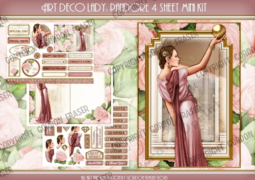 Art Deco Pandore 4 Sheet Mini Kit Light Pink