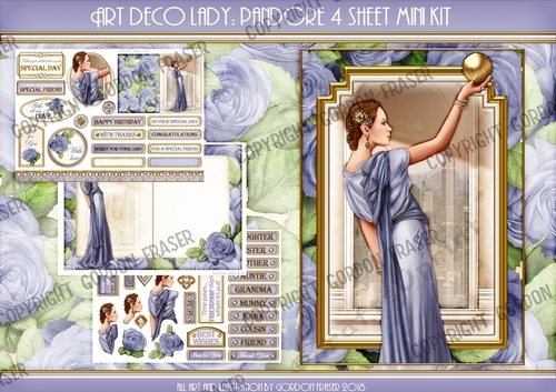 Art Deco Pandore 4 Sheet Mini Kit Lilac