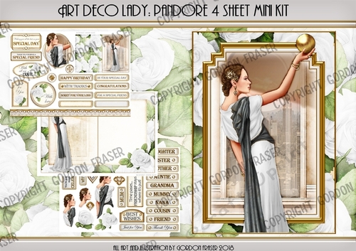 Art Deco Pandore 4 Sheet Mini Kit White
