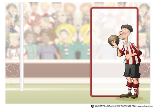 Red and White Stripe Old Footballer Dude Insert