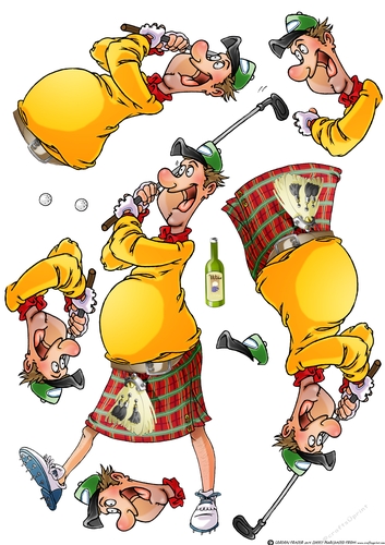 Golf Dude Kilt Decoupage Sheet