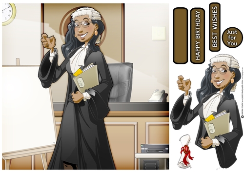 Lawyer/barrister Dudess 8x8 Quick Card