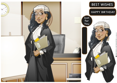 Lawyer/barrister Dudess II 8x8 Quick Card