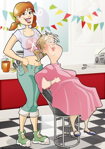 Hairdresser Dudess Christmas A4
