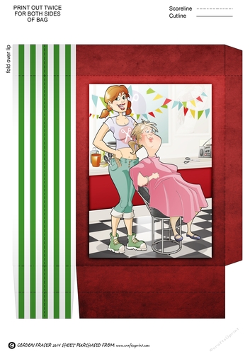Hairdresser Dudess Christmas Mini Gift Bag