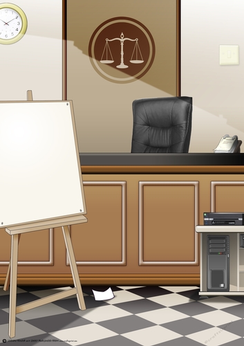 Lawyer/barrister Court Room Scene