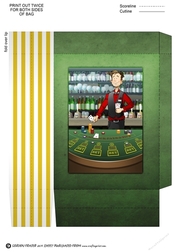 Card Croupier Dude Mini Gift Bag