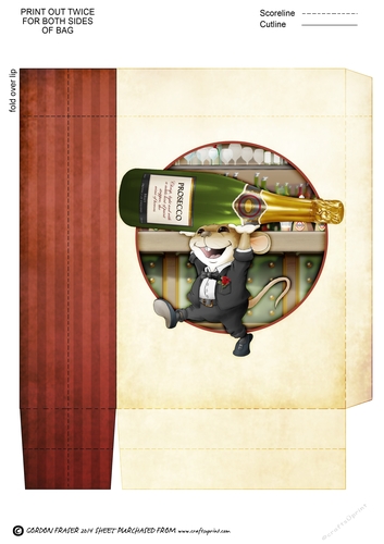 Mr Wine Mouse Mini Gift Bag