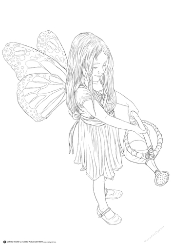 Forest Fairy Evie Digital Stamp