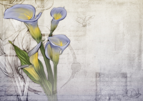 Wild Lily Backing Paper Lilac