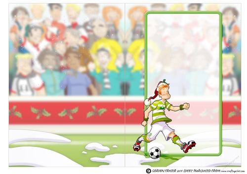 White and Green Footballer Dude Christmas Insert