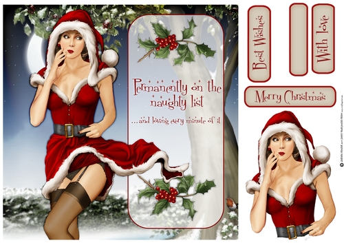 Naughty List 8x8 Card Front