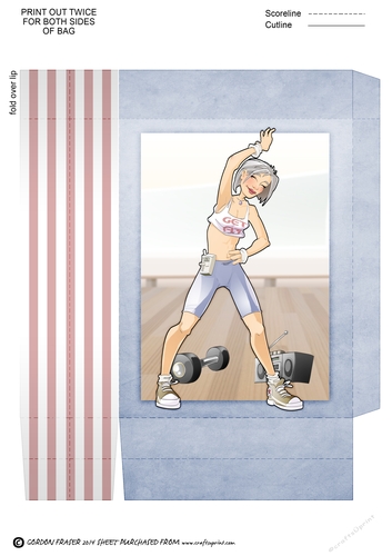 Get Fit Dudess Silver Mini Gift Bag