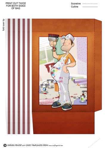 Painter and Decorator Dude Mini Gift Bag