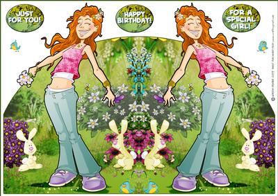 Curly Red Head Girl Shaped.