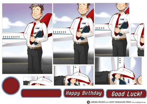 Airline Pilot Dude (Red) Pyramid