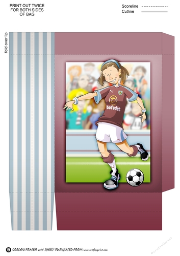 Football Dudess (Blue and Maroon) Mini Gift Bag