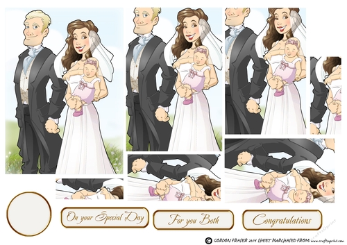 Wedding Couple with Baby Pyramid