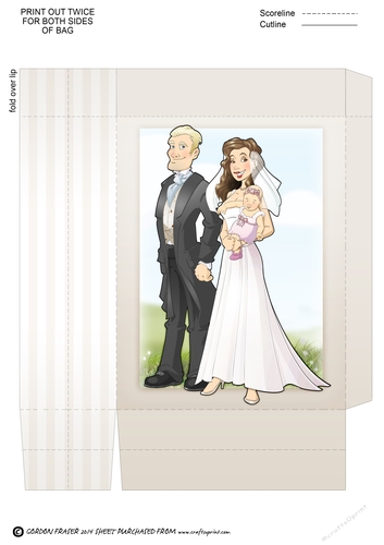 Wedding Couple with Baby Mini Gift Bag