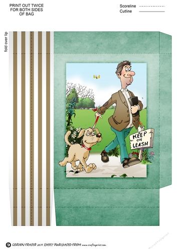 Dog Walking 2 Mini Gift Bag