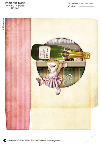 Mrs Wine Mouse Mini Gift Bag