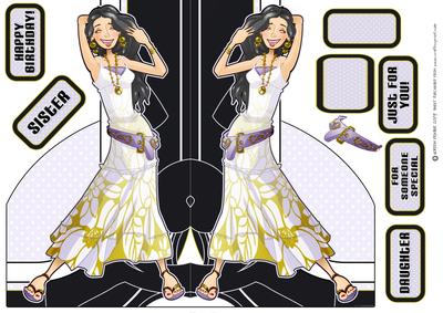 White and Gold Girl Shaped.