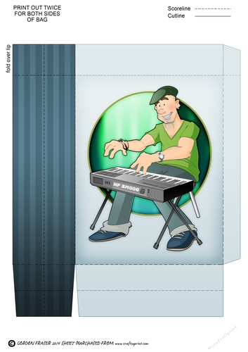 Keyboard Player Dude 2 Mini Gift Bag