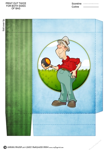 Bowling Dude Red Mini Gift Bag