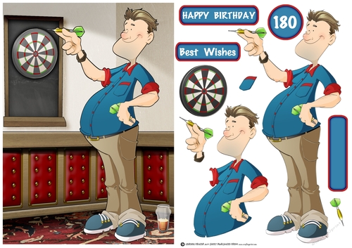 Darts Dude Blue