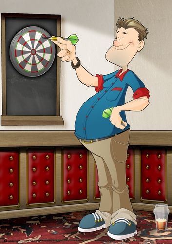 Darts Dude Blue A4