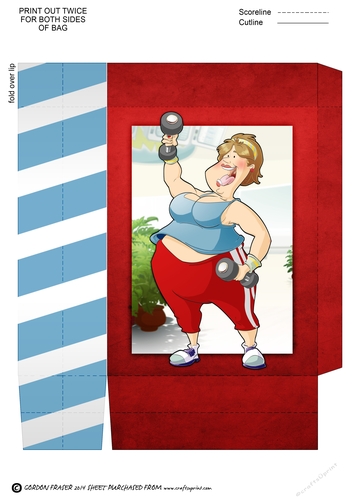 Get Fit Dudess 2 Red Mini Gift Bag