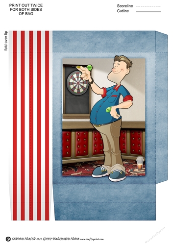Darts Dude Blue Mini Gift Bag