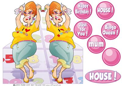 Bingo Queen Shaped.