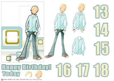 Birthday Teen Dude Ages.