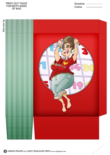 Bingo Queen Red Mini Gift Bag