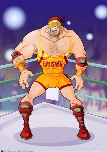 Wrestler Dude Yellow A4