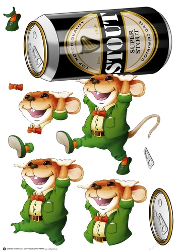 Mr Stout Mouse Decoupage Sheet