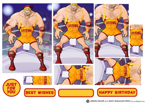 Wrestler Dude Yellow Pyramid
