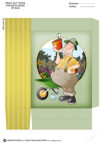 Gardener Dude Yellow Mini Gift Bag